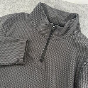 Con.Struct Quarter Zip Pullover Womens XXL Gray Geometric Fleece Lined‎ Sweater